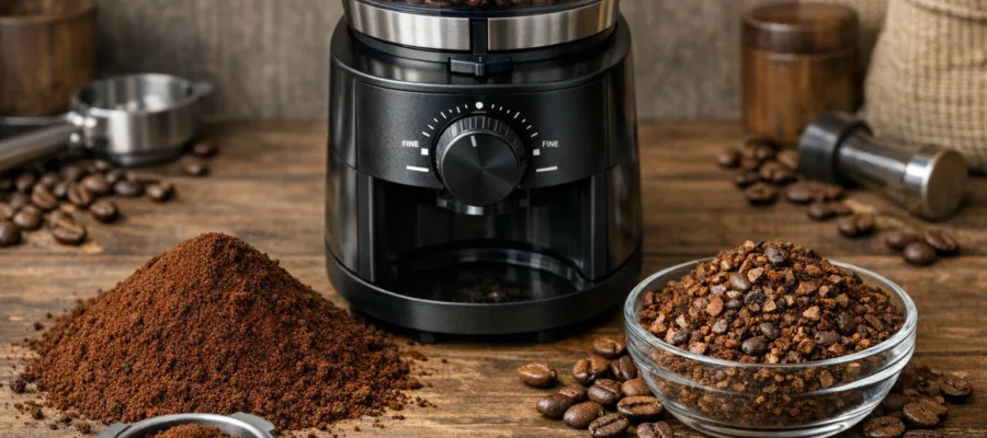Fein- vs. grob gemahlener Kaffee aus der Kaffeemuehle: Wann welche Einstellung Sinn macht