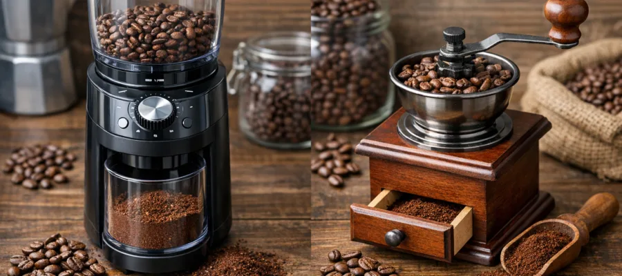 Kaffeemuehle elektrisch vs. Handmuehle: Welche Kaffeemuehle passt zu dir?